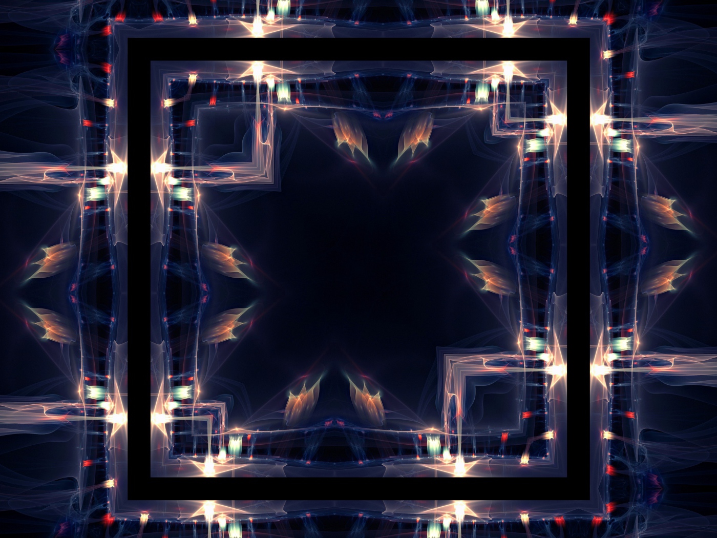 Квадрат с яркими волнами, 3д графика