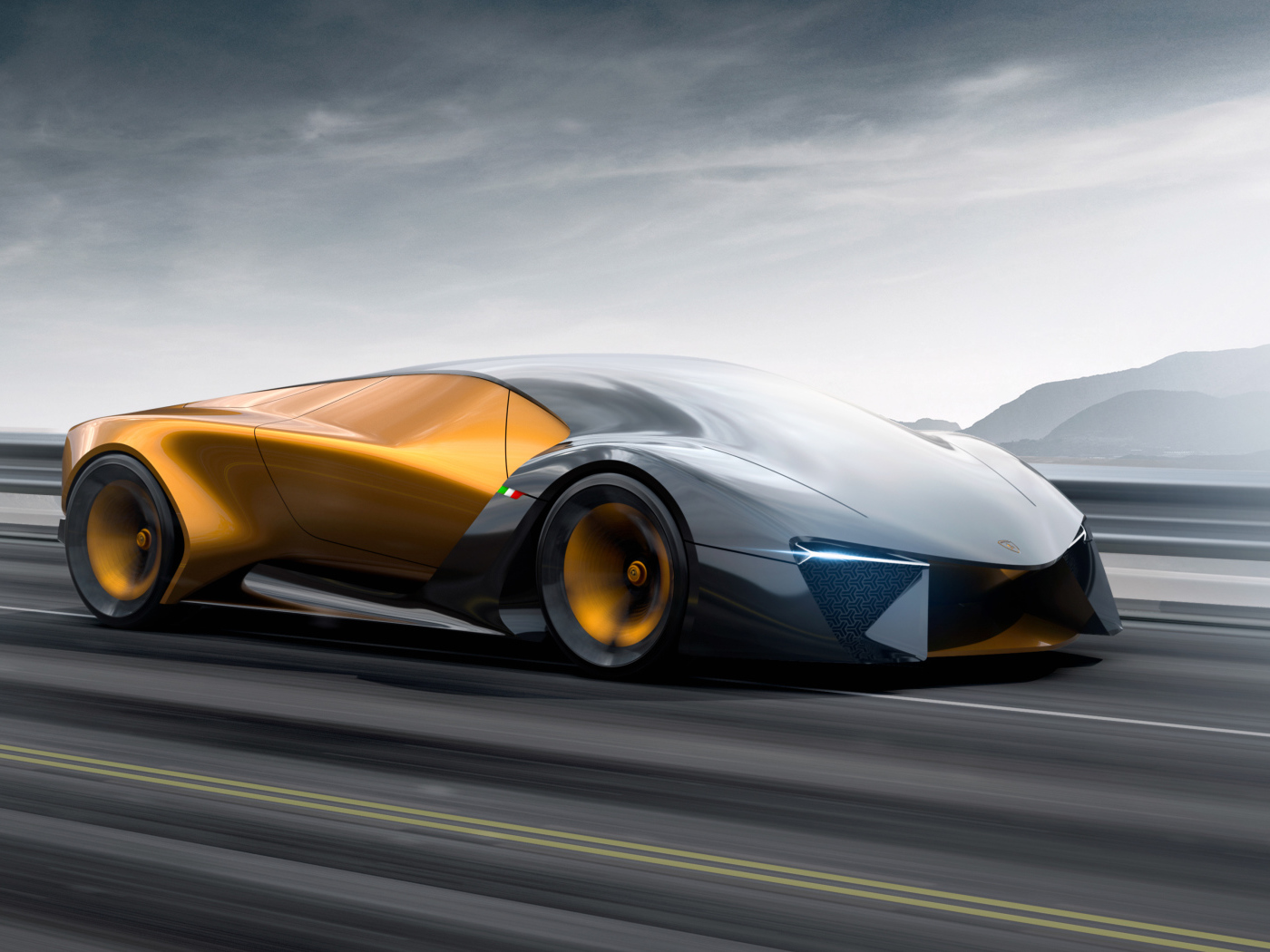 Fast new car Lamborghini Terzo Millennio 2019