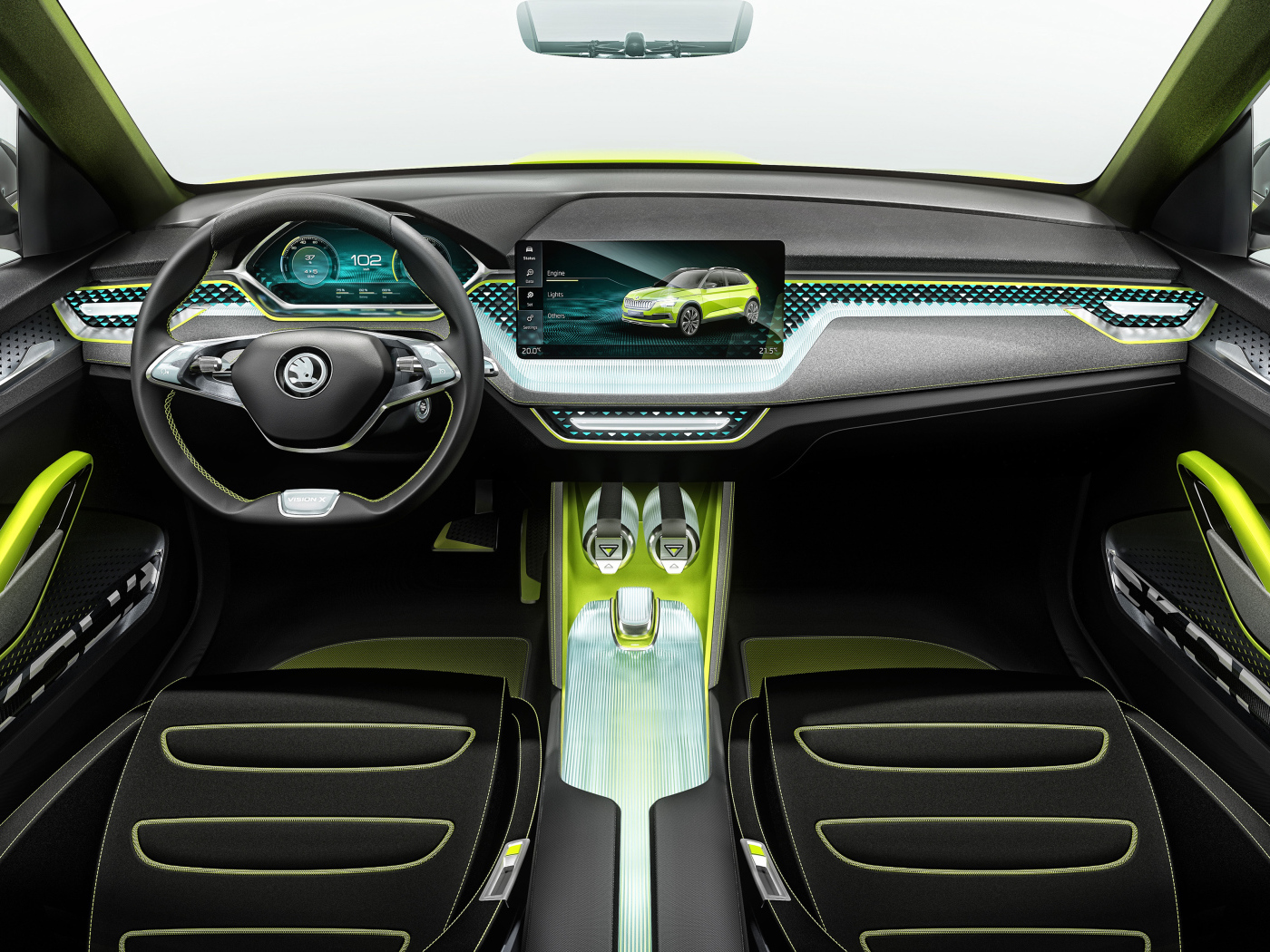 Салон автомобиля Skoda Vision X 2018