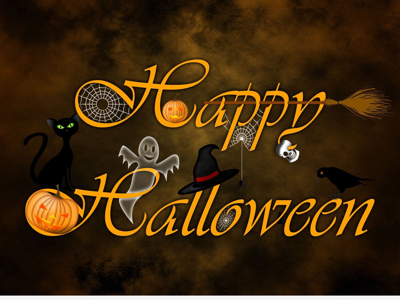 Надпись Счастливого Хэллоуина