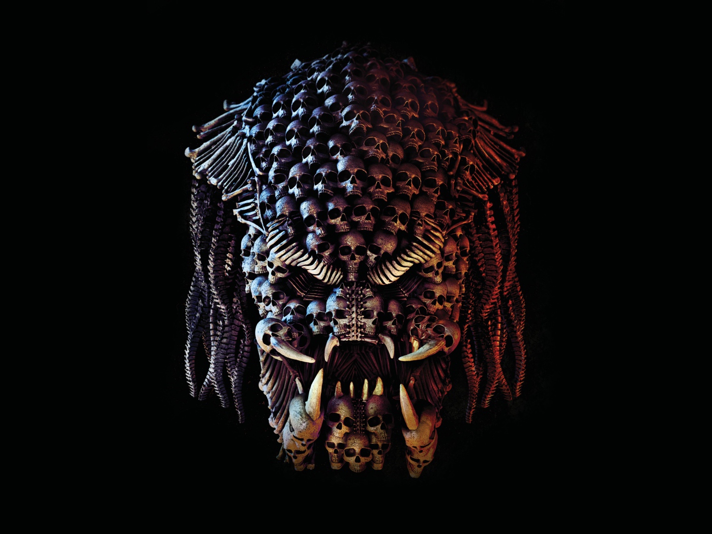 Фильм Хищник, 2018 на черном фоне