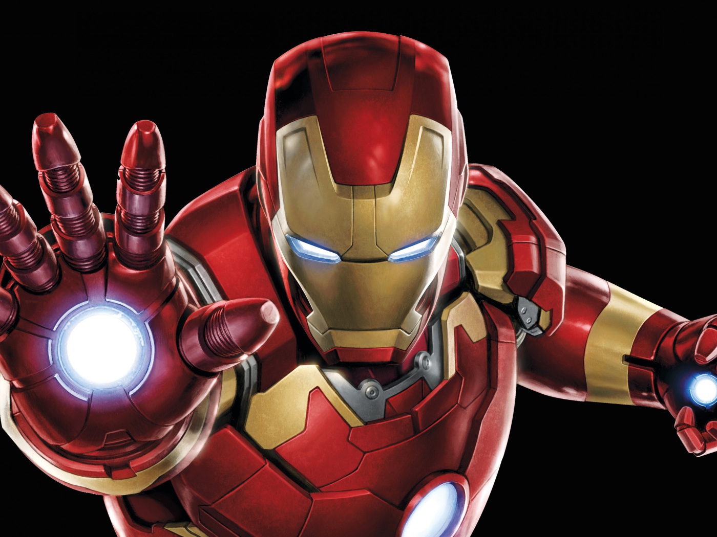 Супергерой Марвел Железный человек на черном фоне