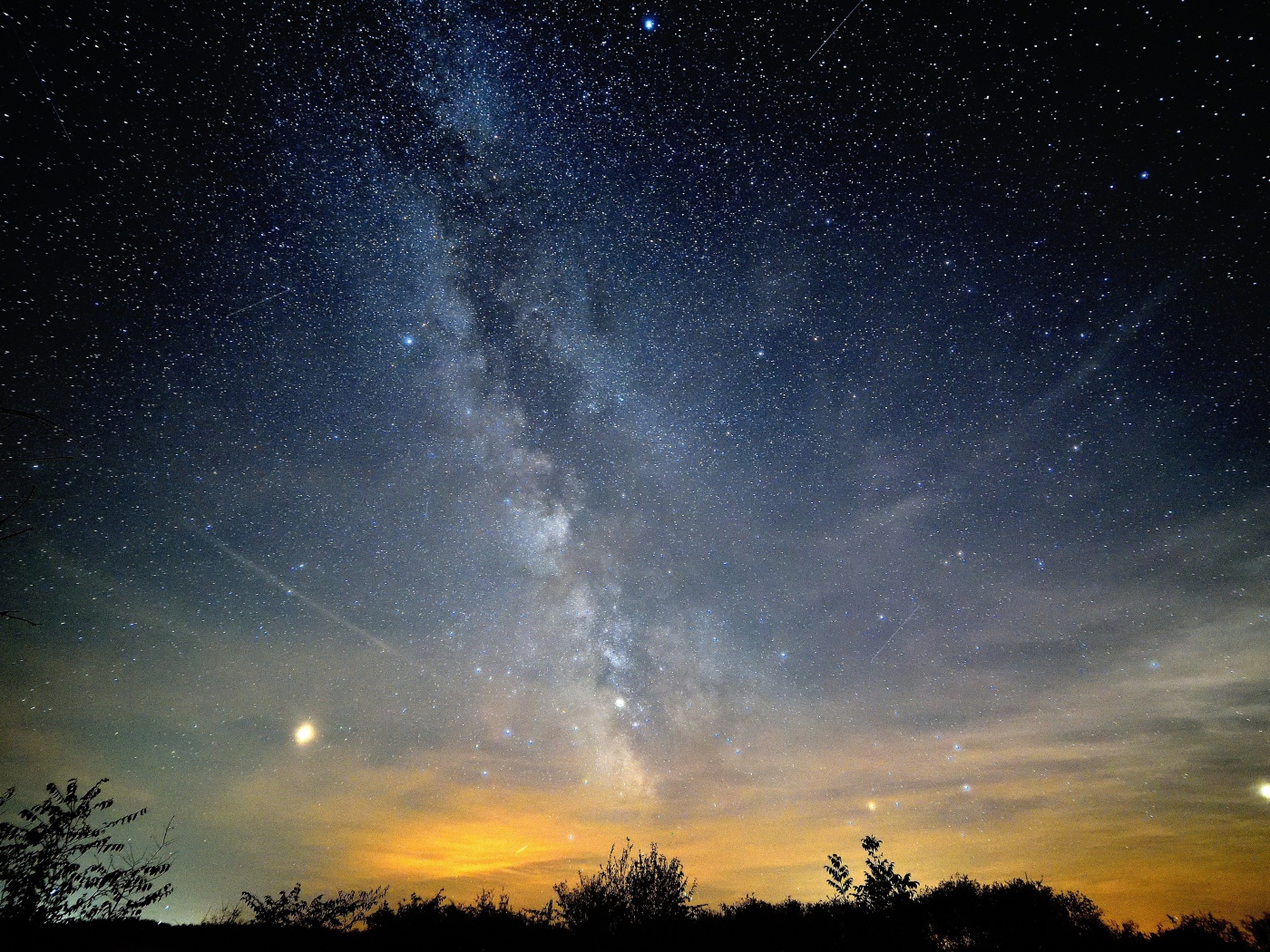 Milky Way in the beautiful starry sky at night