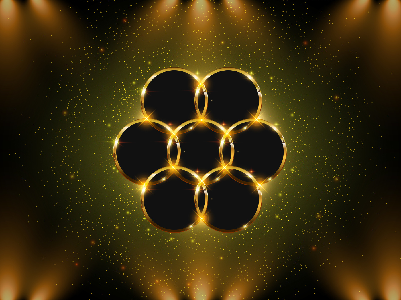 Красивый золотой цветок 3д графика