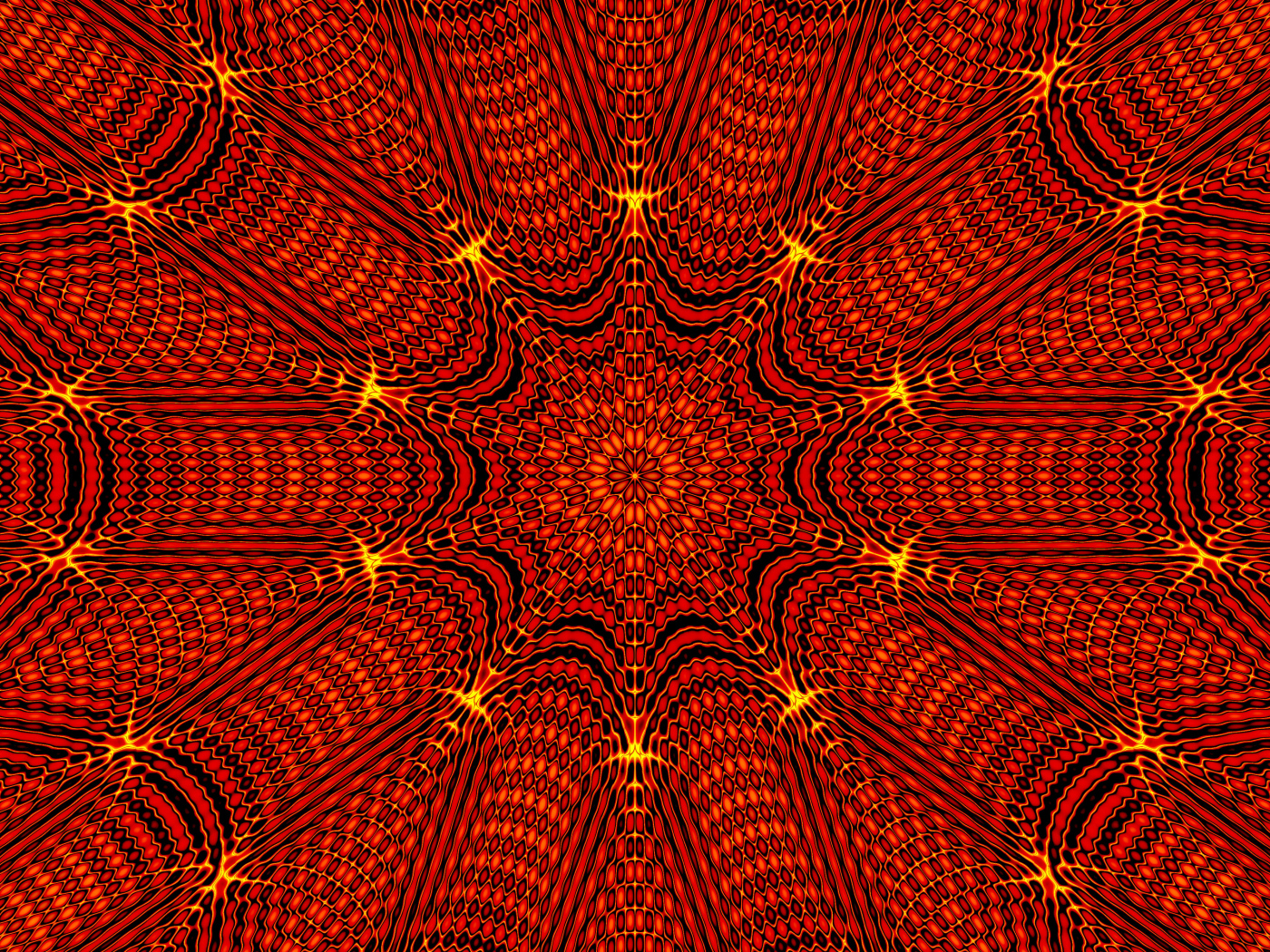 Красивый яркий оранжевый абстрактный рисунок калейдоскоп