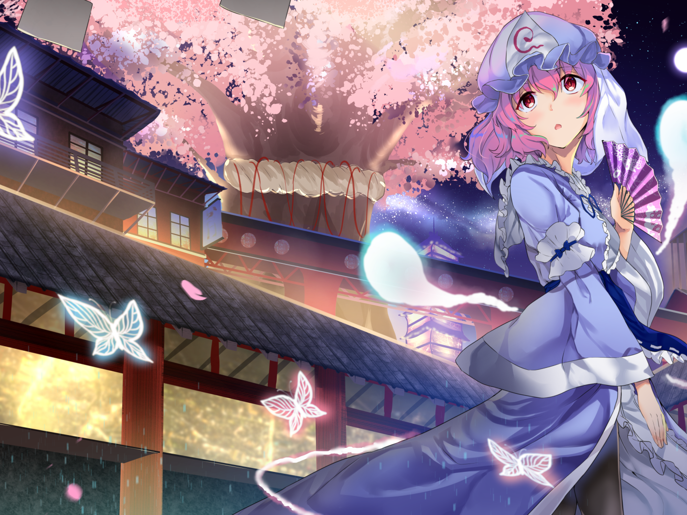 Девушка персонаж Юкари Якумо аниме Тохо