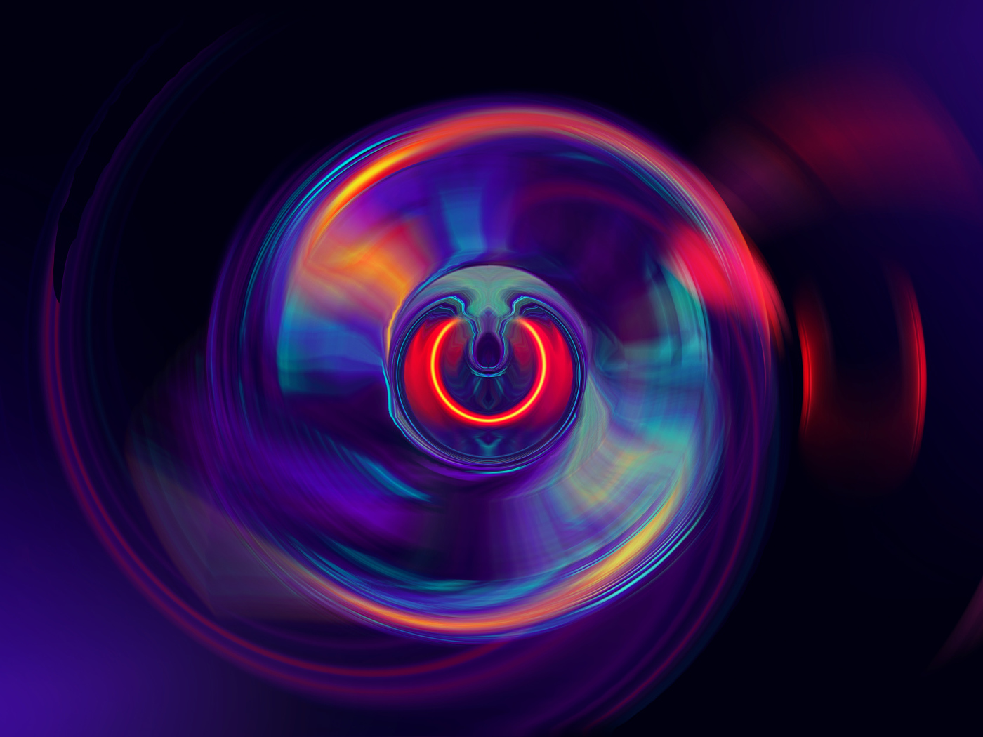 Разноцветная спиральная иллюзия 