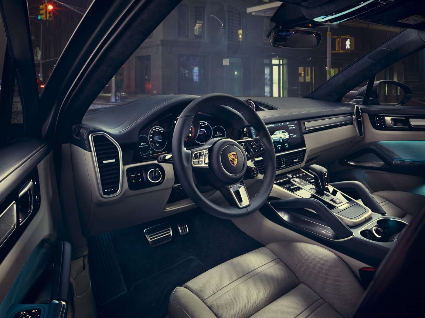 Кожаный стильный салон Porsche Cayenne Coupe, 2019  года