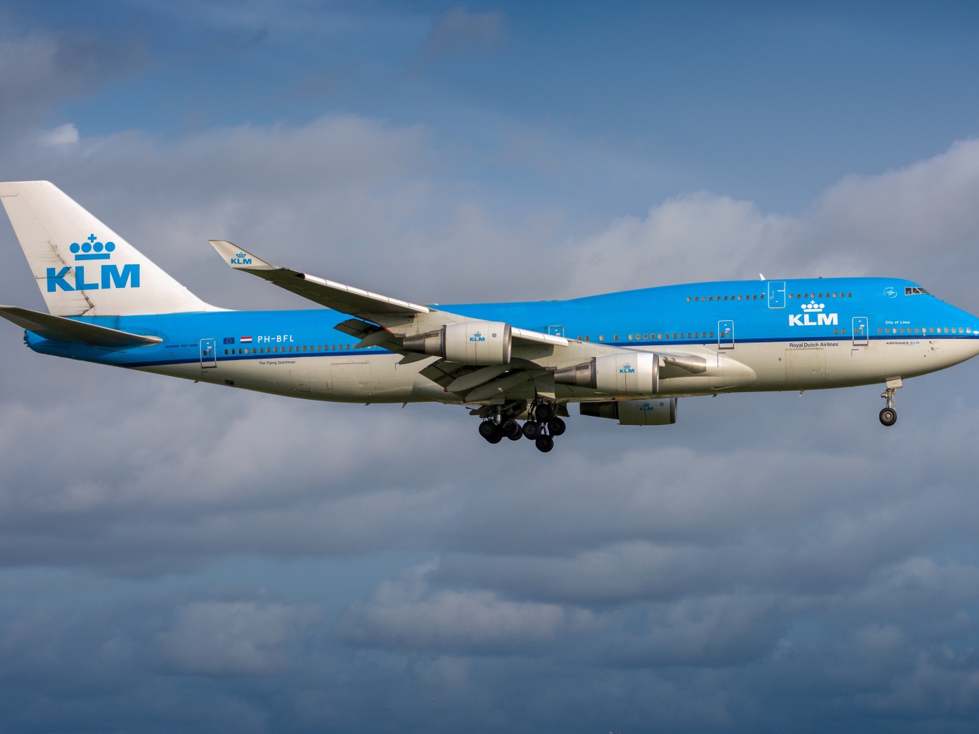 Пассажирский Boeing 747-400 авиакомпании KLM Royal Dutch Airlines