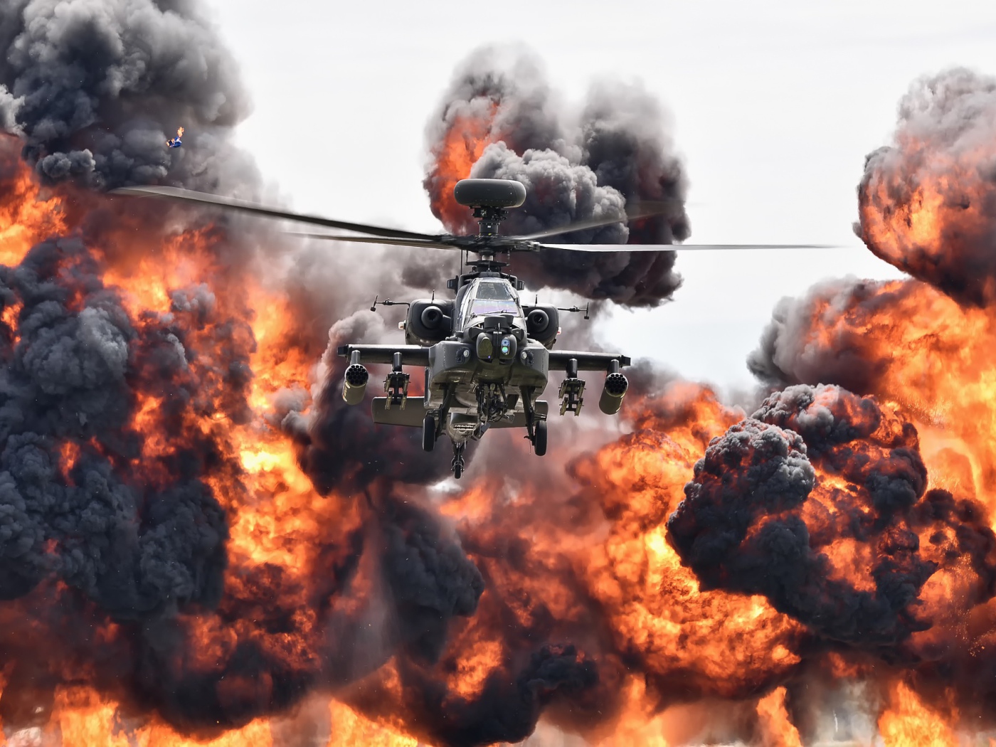 US Army Boeing AH-64 Apache attack helicopter at the fire club