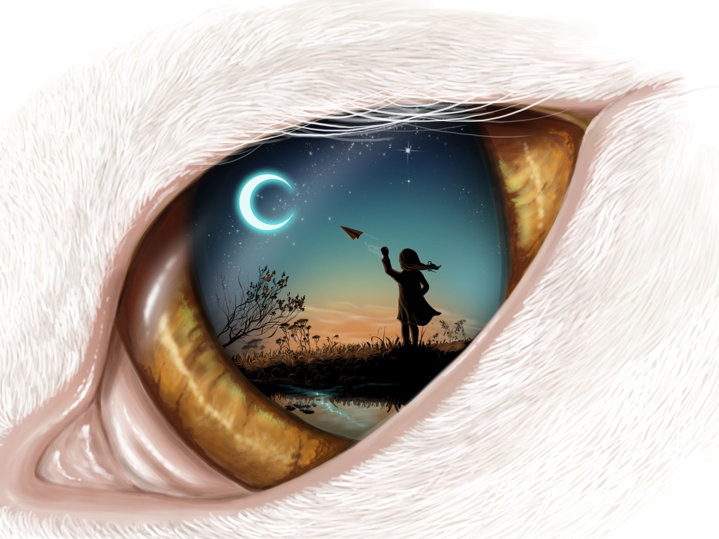 Фантастический глаз с рисунком 