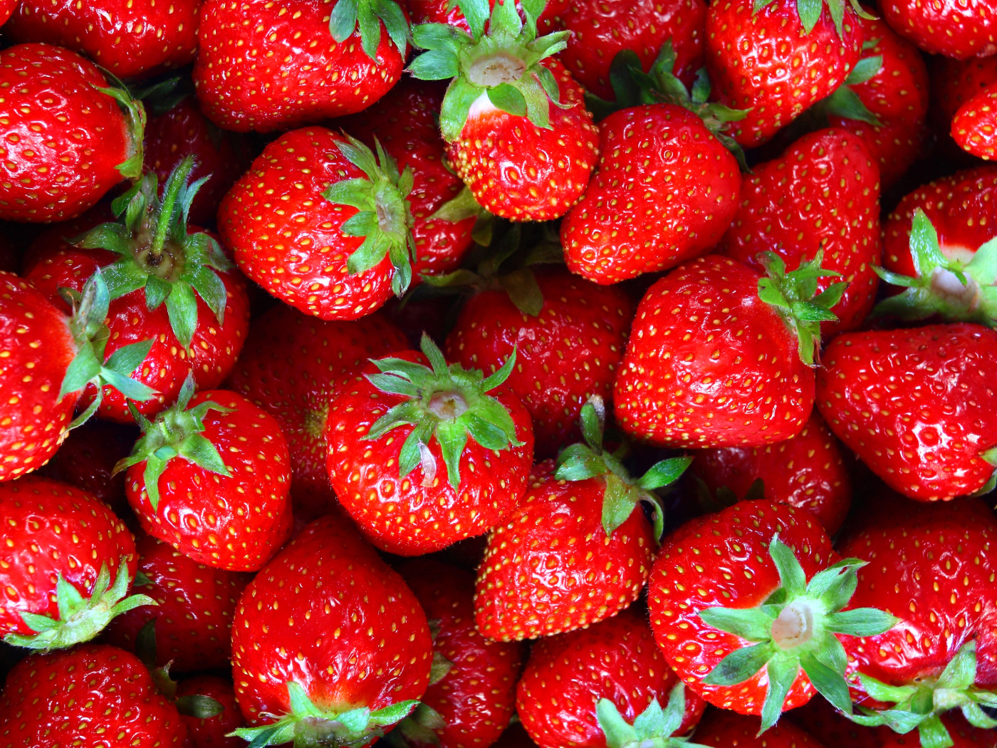 Красивая красная спелая клубника крупным планом