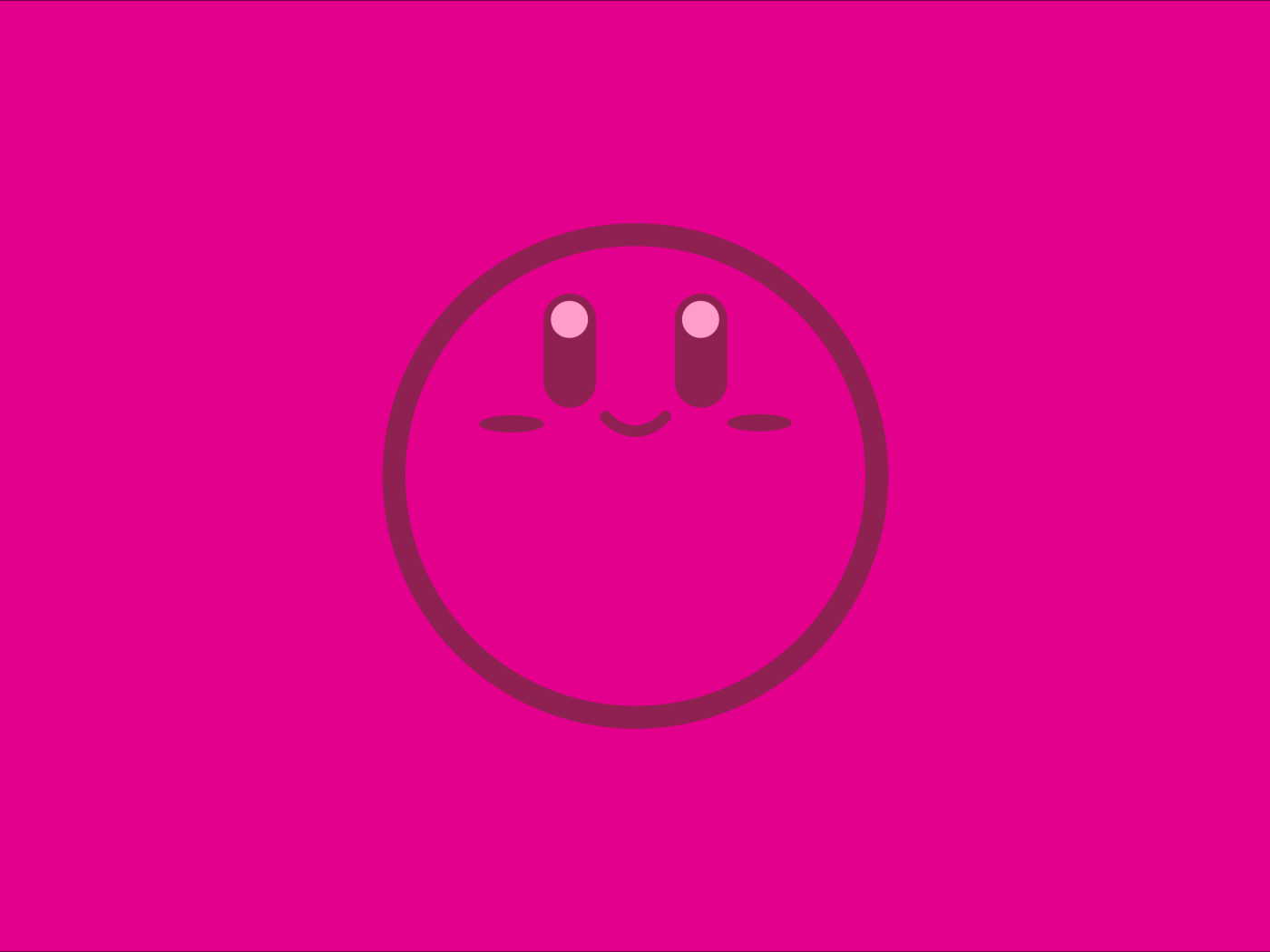 Компьютерная игра Kirby логотип на розовом фоне