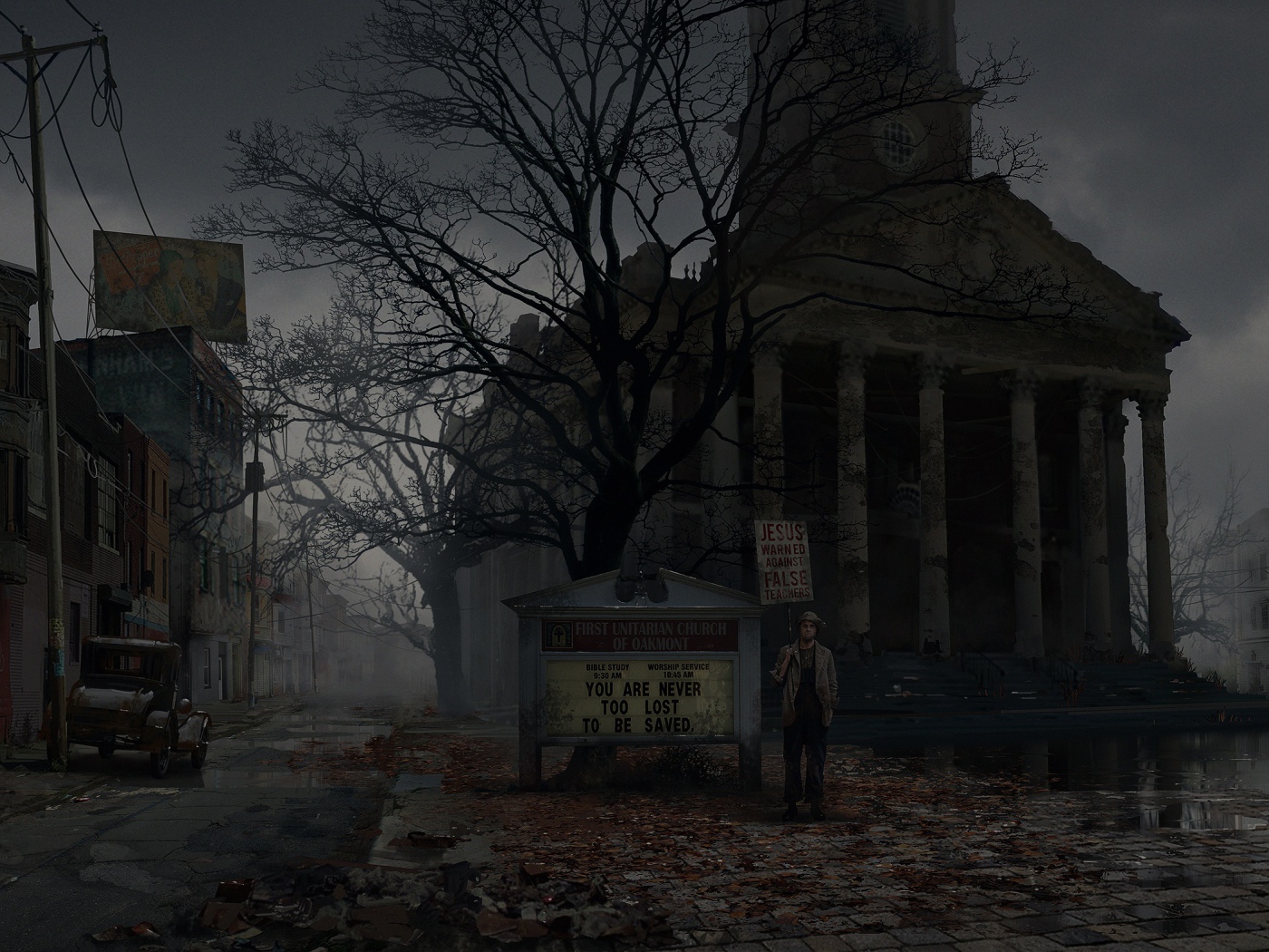 Скриншот компьютерной игры The Sinking City, 2019 года