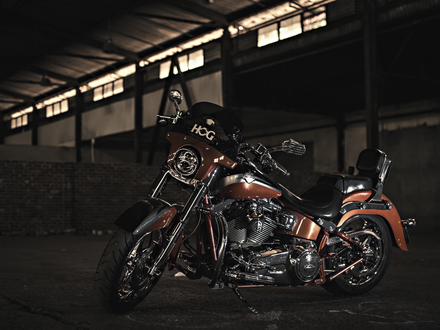 Стильный большой мотоцикл Harley-davidson