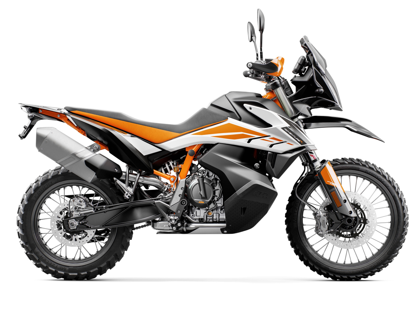 2019 KTM 790 Adventure R motorcycle on a white background