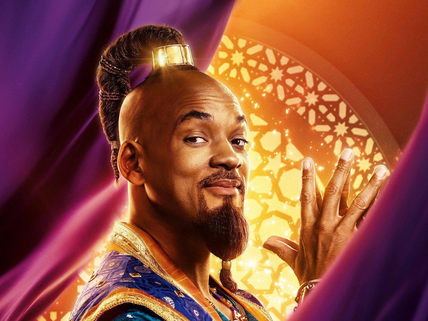 Актер Уилл Смит в роли Джина фильм Аладдин, 2019