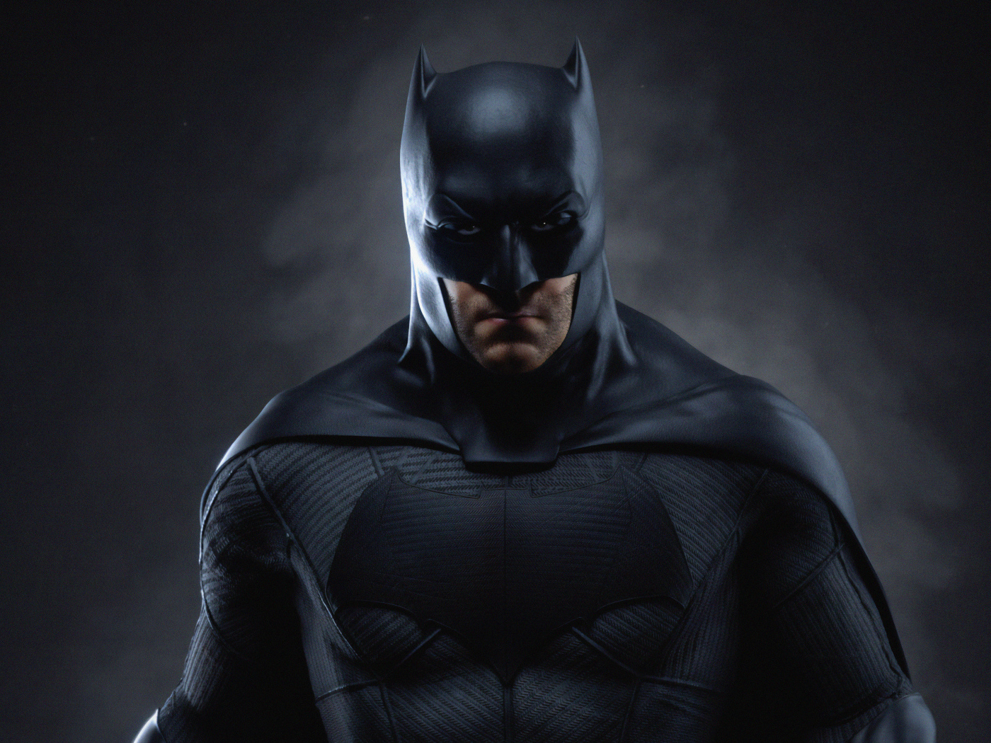 Бэтмен на черном фоне крупным планом