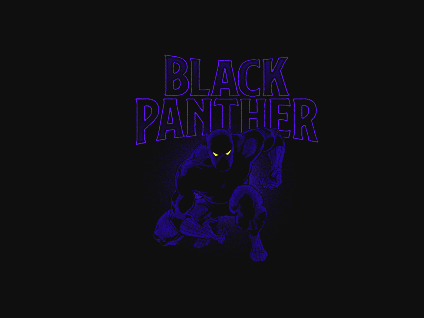 Постер фильма Черная пантера на черном фоне
