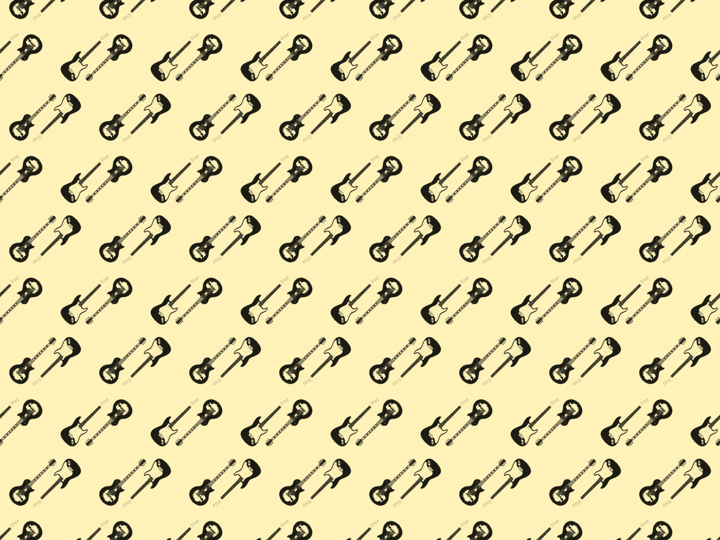 Много электрический гитар на бежевом фоне