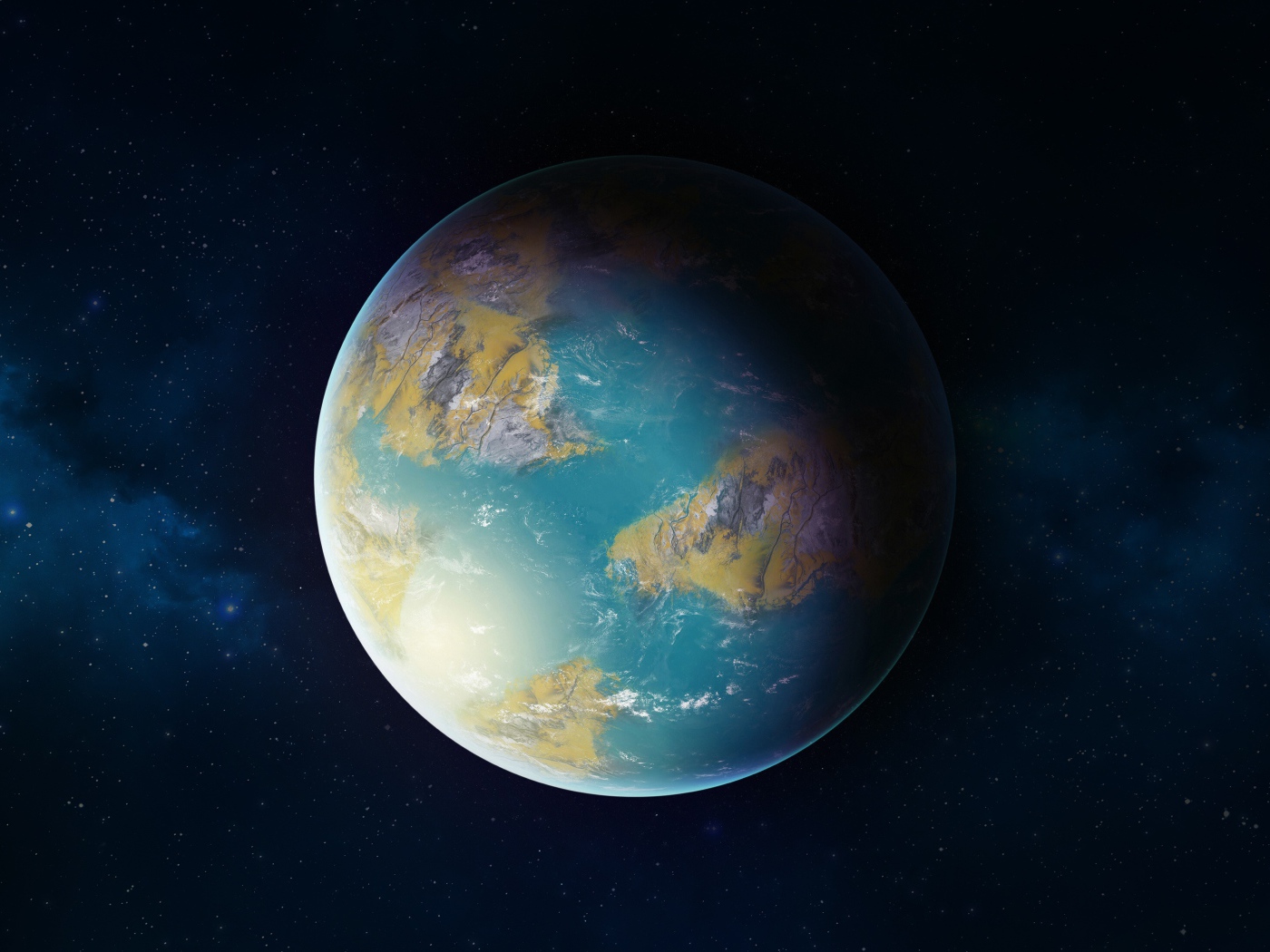 Планета солнечной системы крупным планом в космосе 