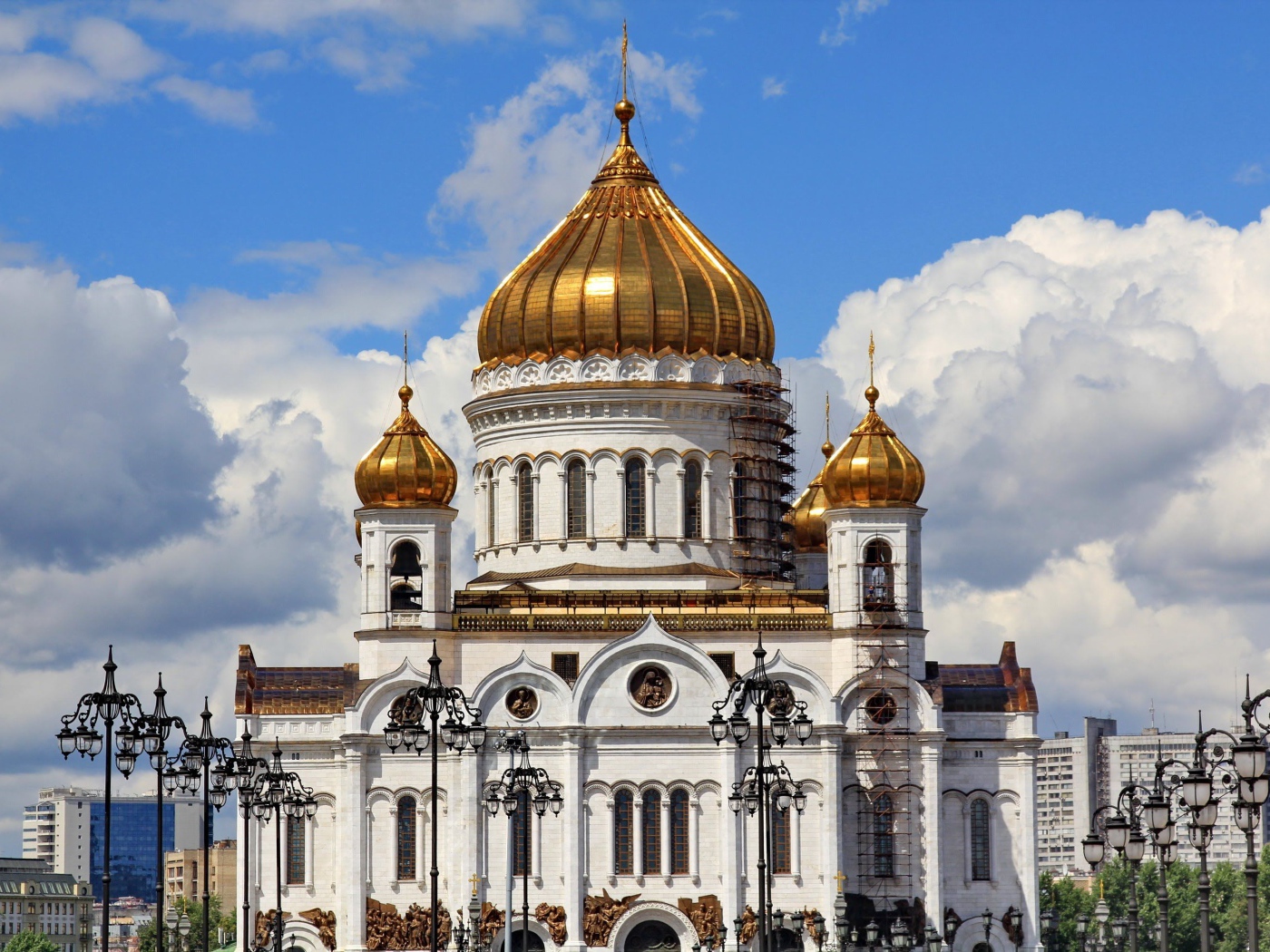 Красивый храм Христа Спасителя в Москве, Россия