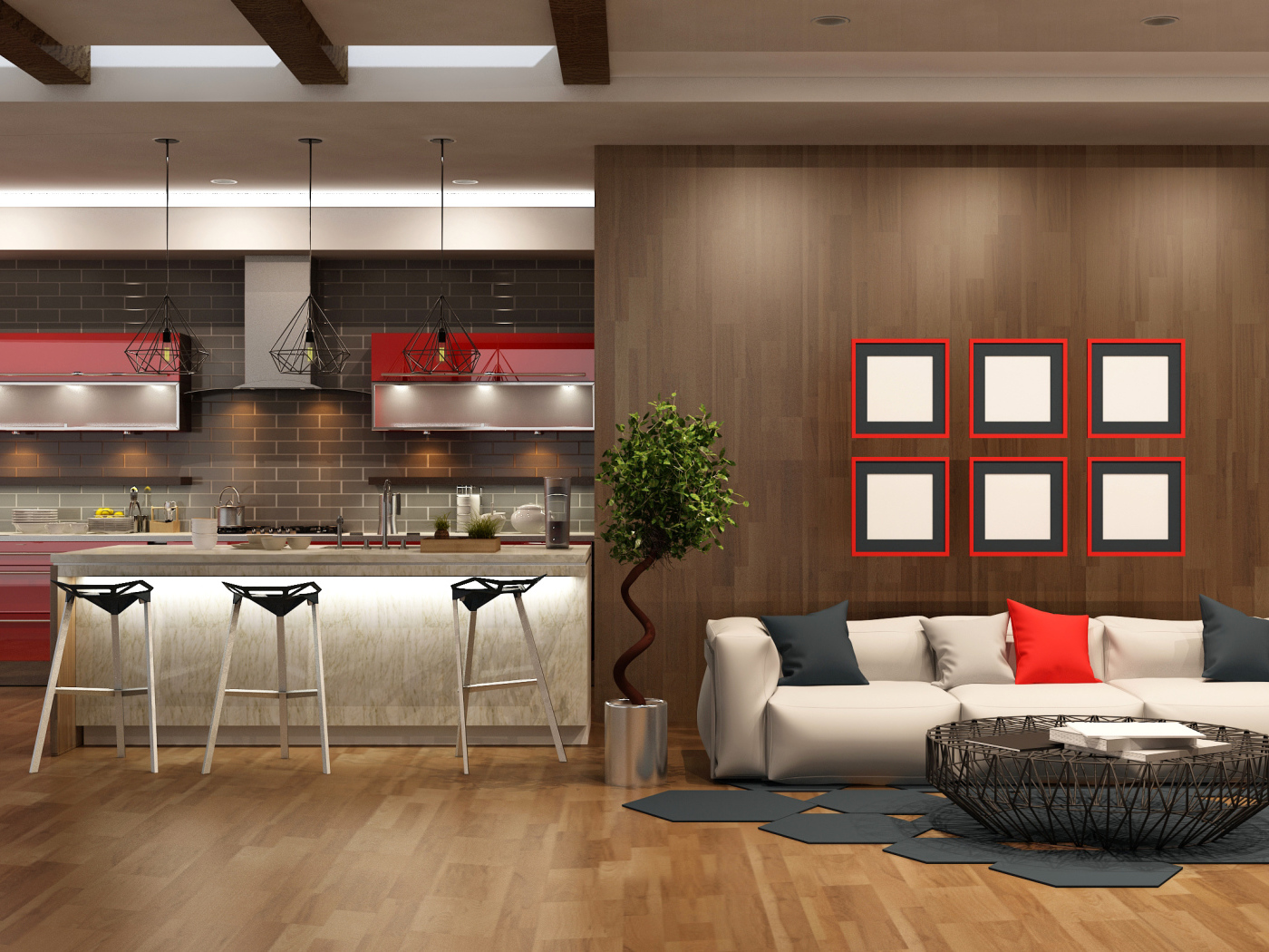 Квартира студия в стиле минимализм