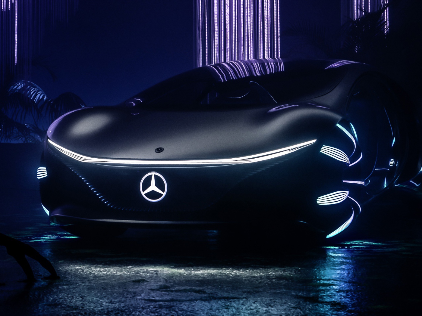 Новый Mercedes-Benz VISION AVTR 2020 года с неоновой подсветкой 