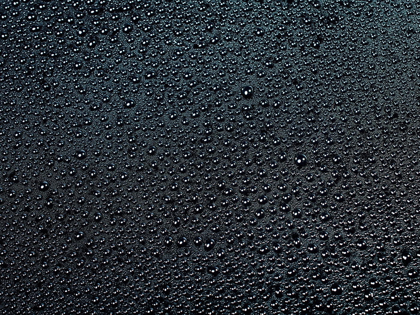 Black background with water drops.