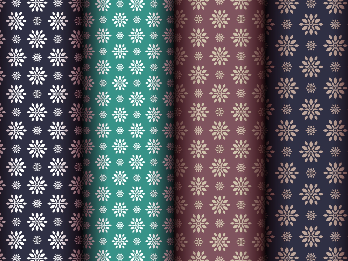 Разноцветные обои с цветами, фон 