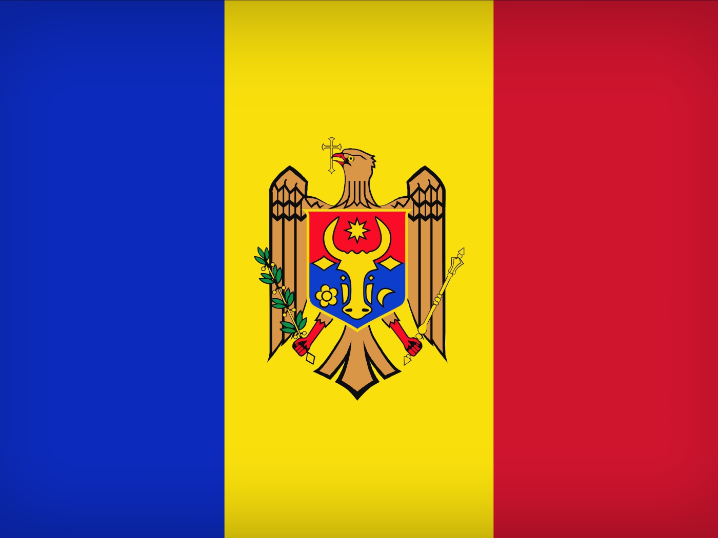 Трехцветный флаг Молдовы 