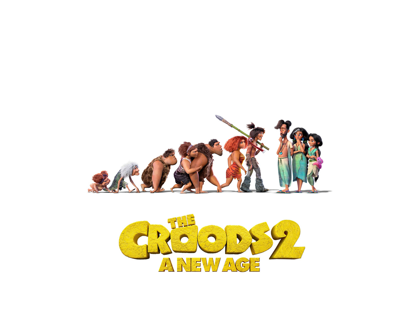 Poster of the new cartoon The Croods 2, 2020