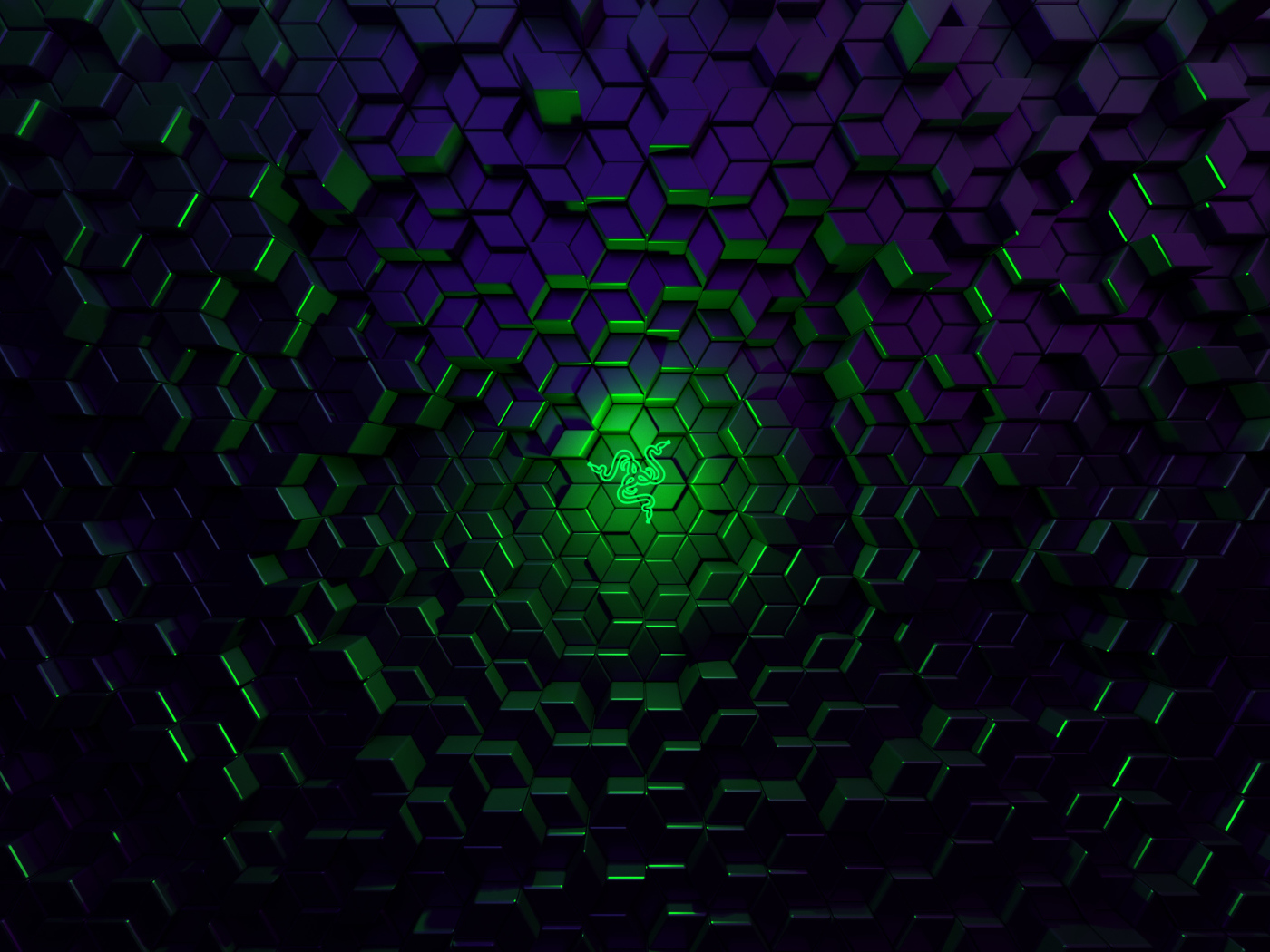 Razer logo on curly background