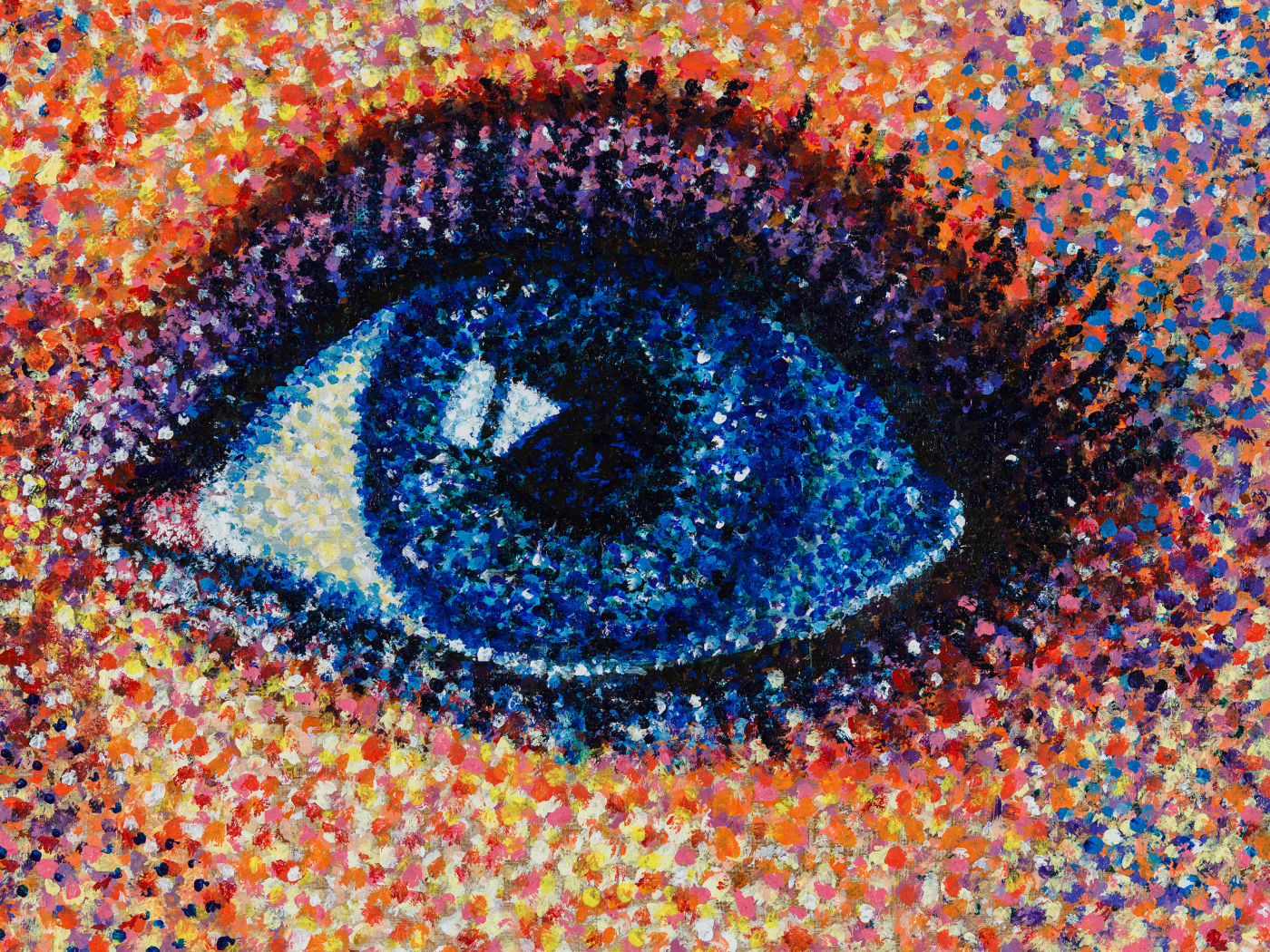 Girl's painted eye