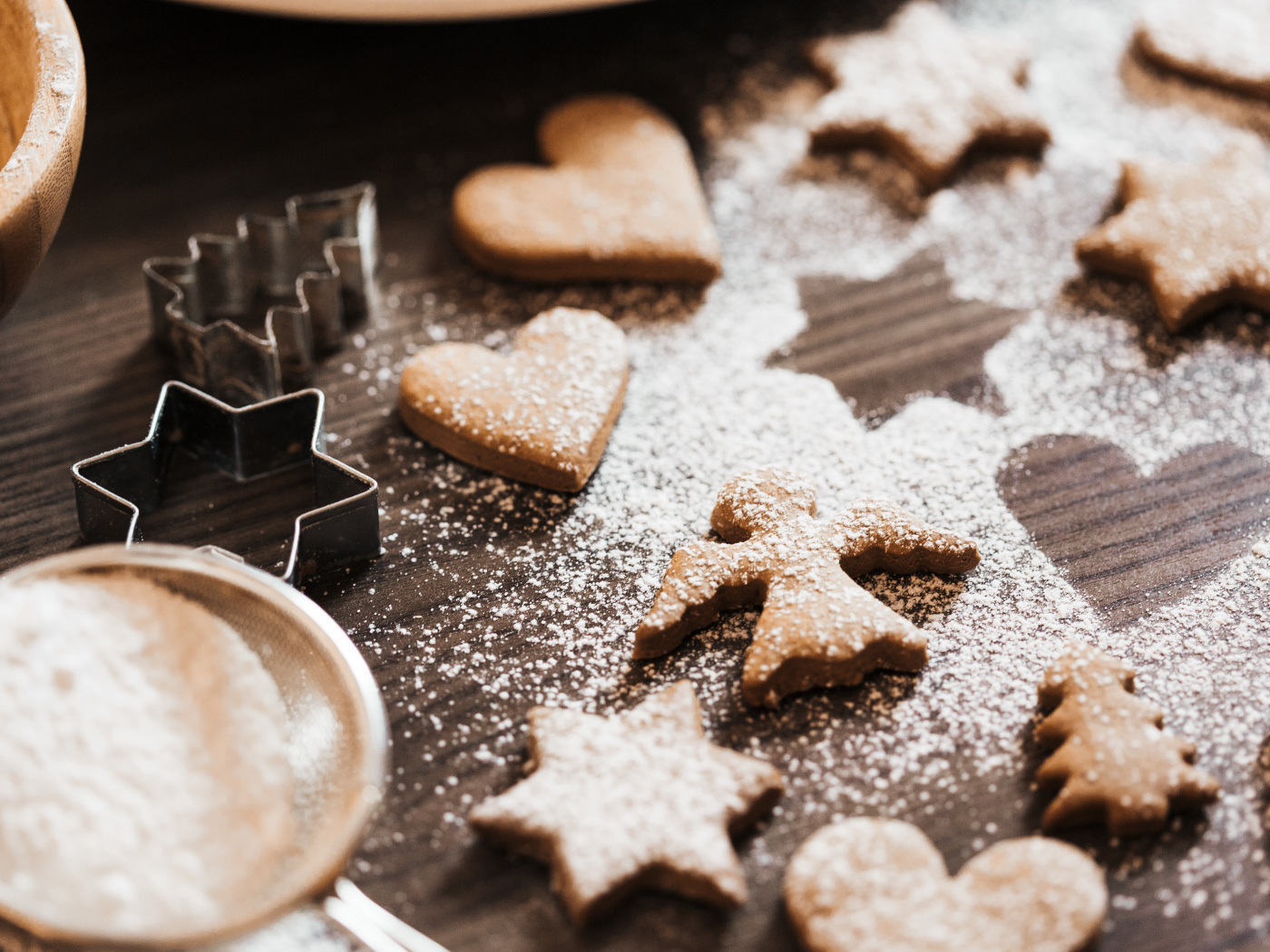 Вкусное песочное печенье с сахарной пудрой 