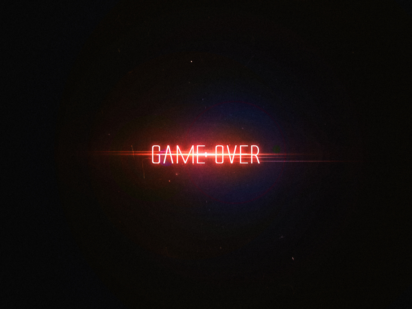 Надпись Game Over на черном фоне