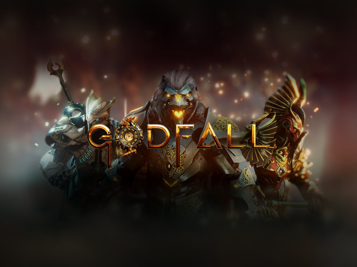 Постер с логотипом компьютерной игры Godfall, 2020