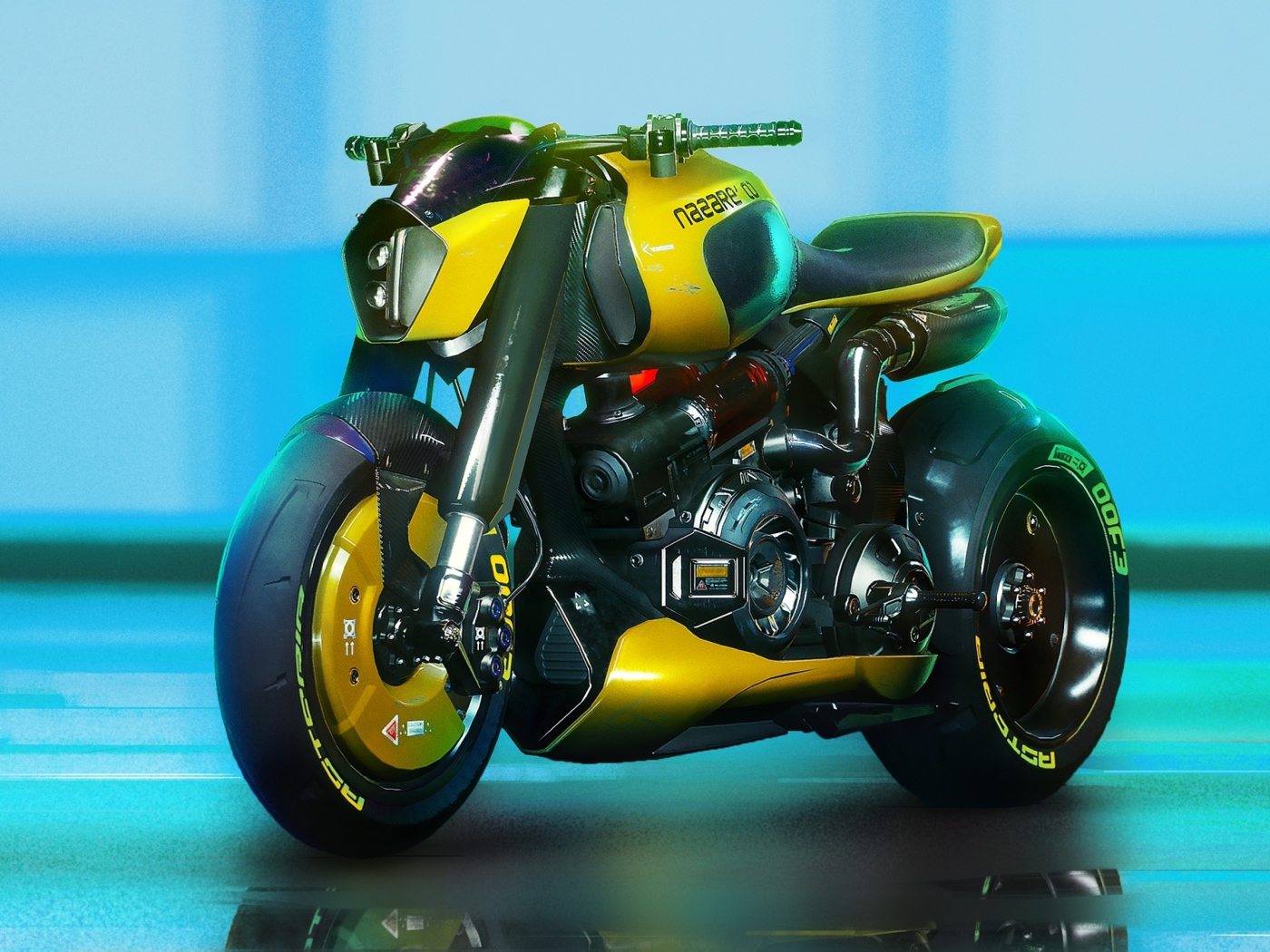 Motorcycle from the computer game Cyberpunk 2077