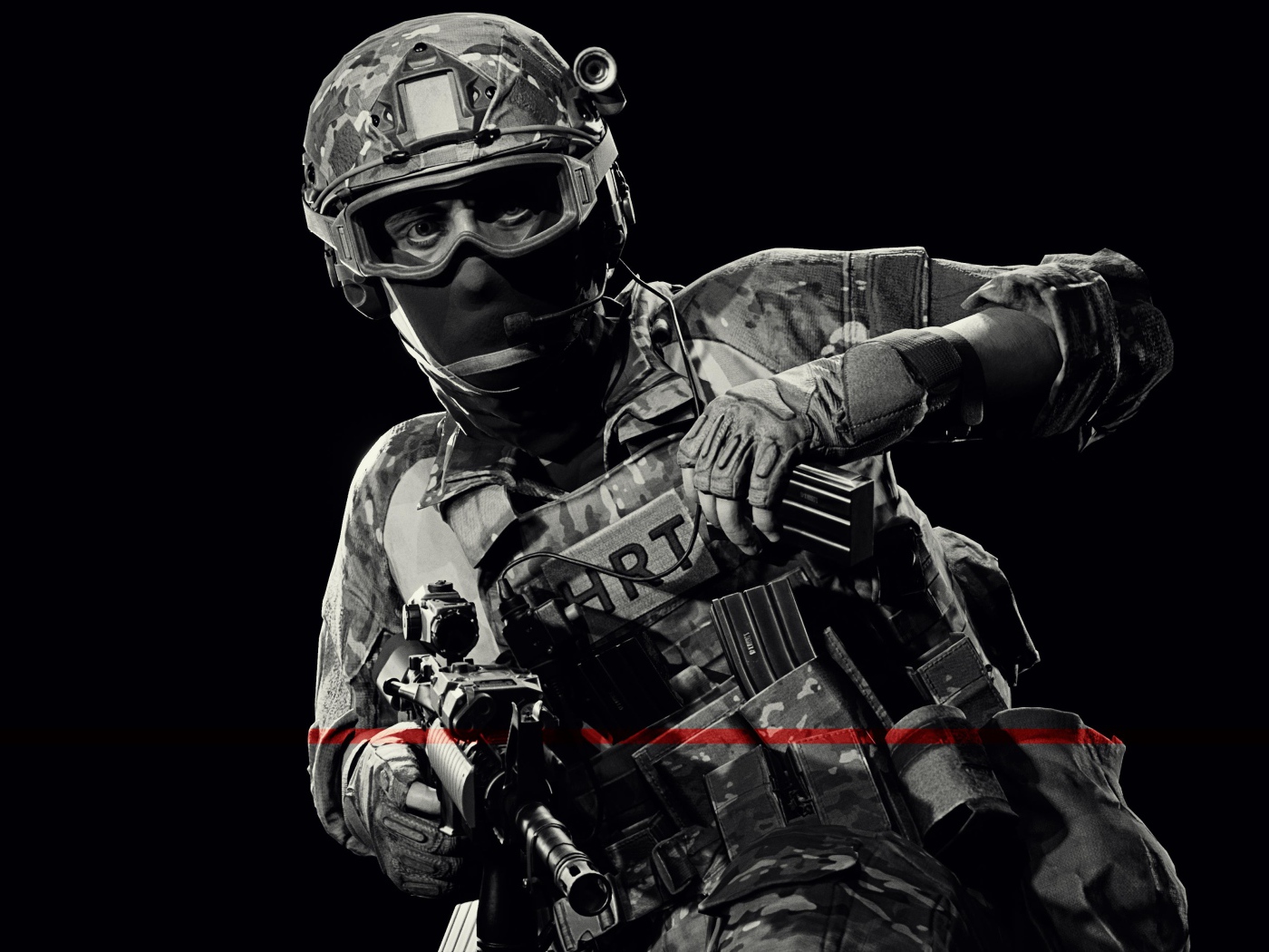 Солдат на черном фоне, видеоигра Ready Or Not