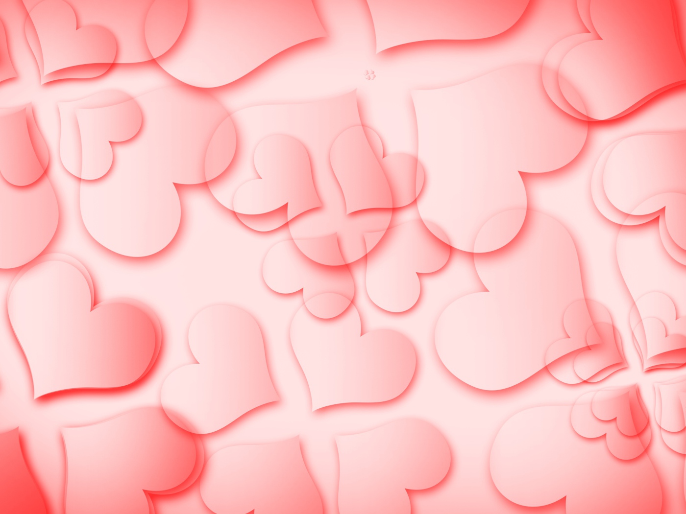 Рисунок из сердец на розовом фоне