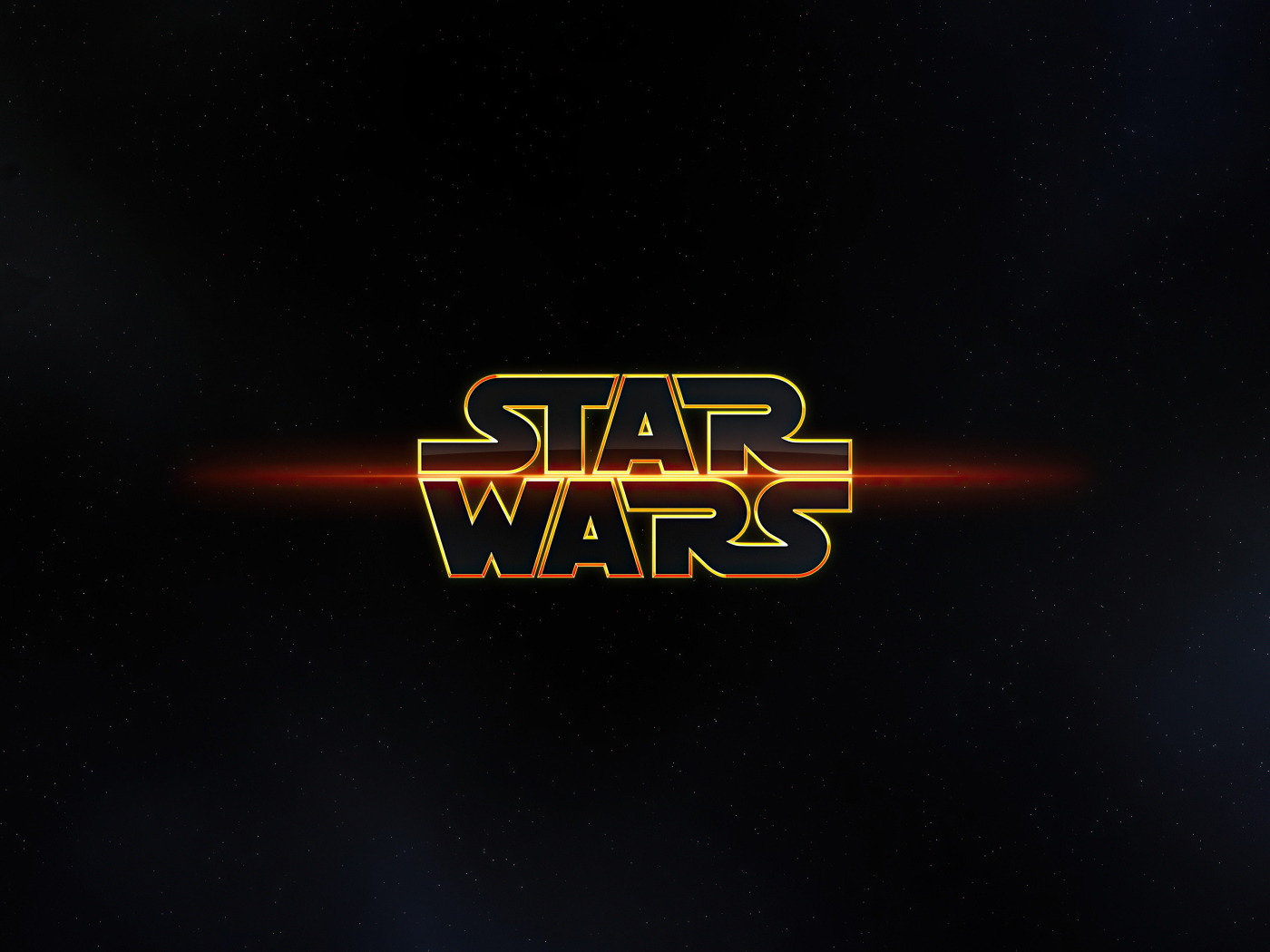 Star Wars logo on sky background