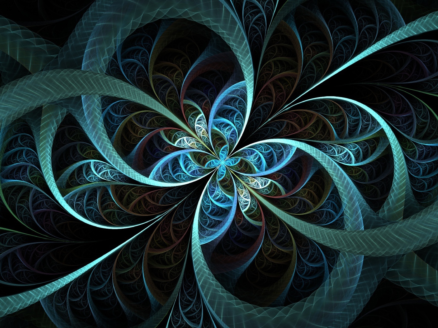 Красивый абстрактный узор на черном фоне