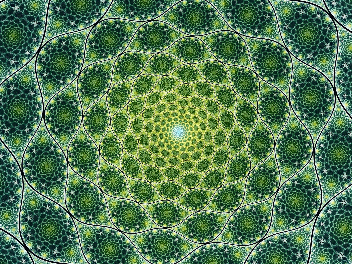 Красивый необычный зеленый узор