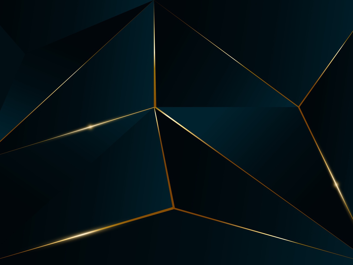 Черные геометрические фигуры с золотой окантовкой 