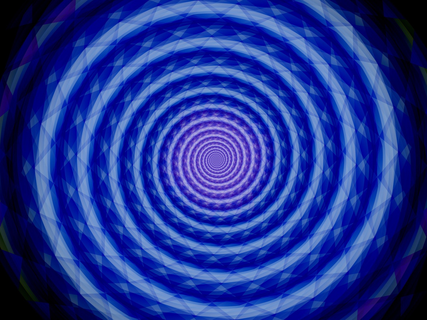 Синяя спираль на черном фоне