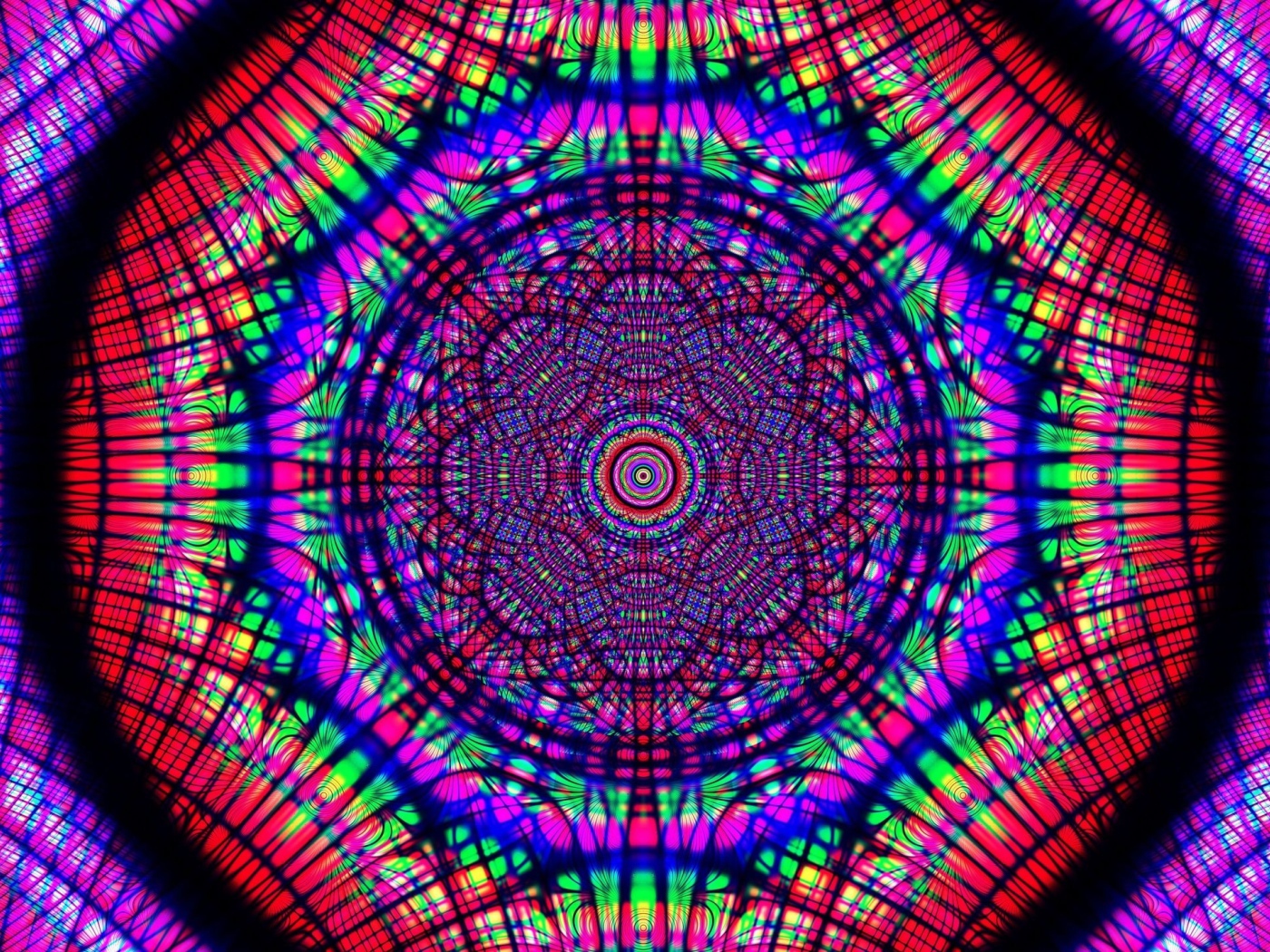Разноцветный узор калейдоскопа 