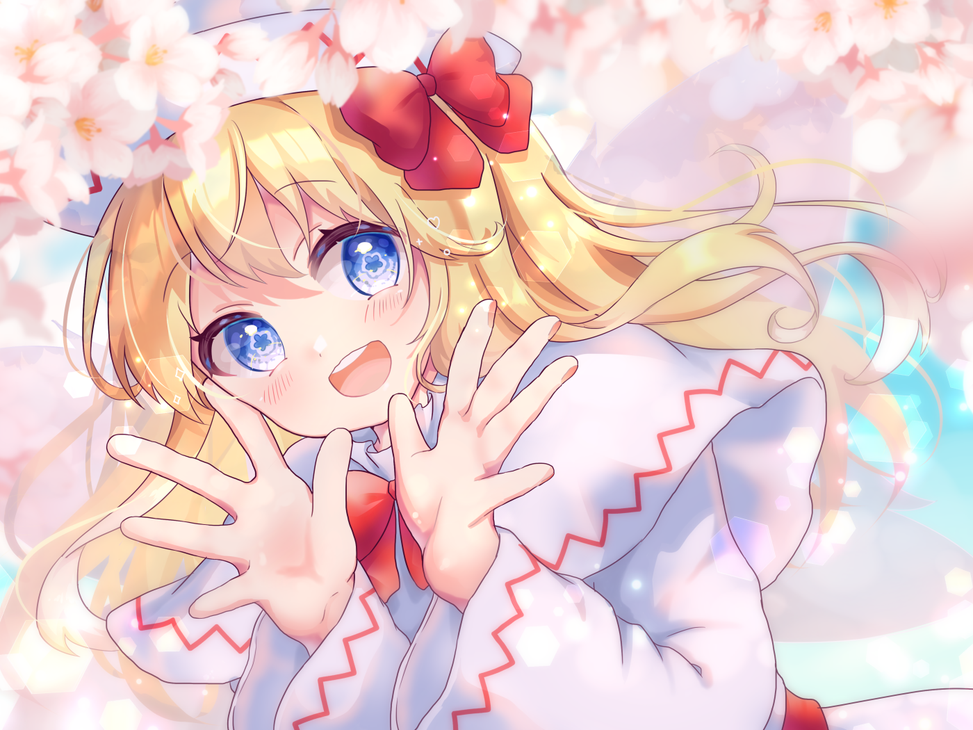 Девушка с большими голубыми глазами аниме Тохо