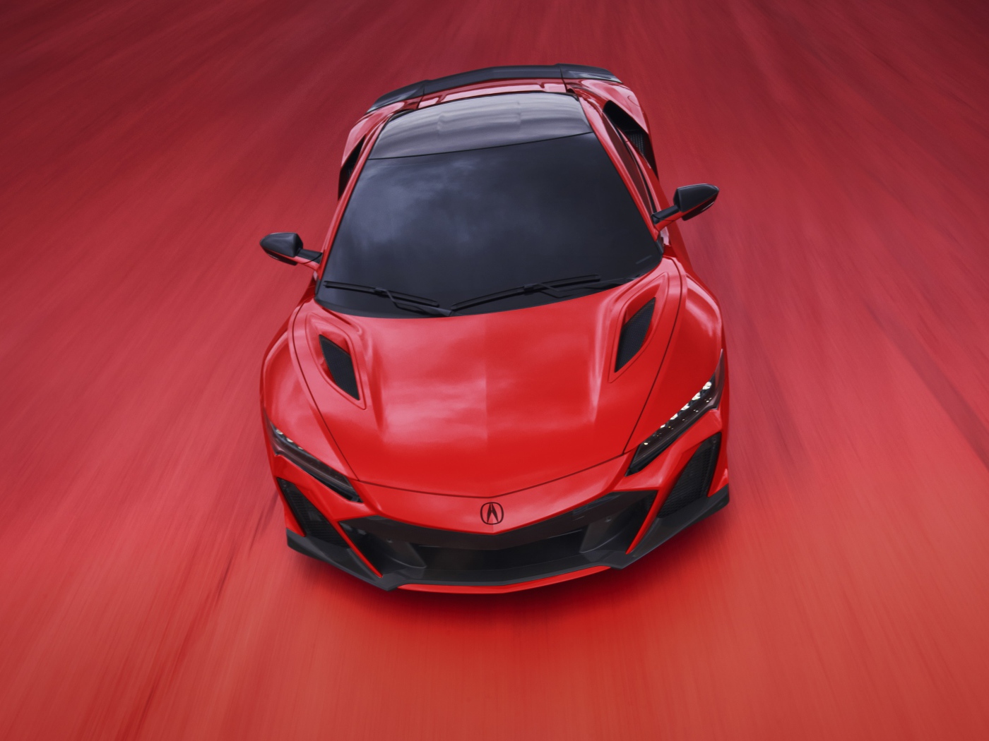 Красный спортивный автомобиль Acura NSX Type S, 2022 года