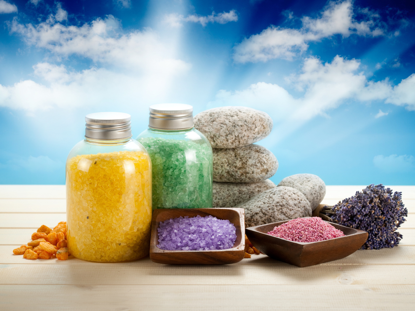 Ароматная морская соль и камни для SPA