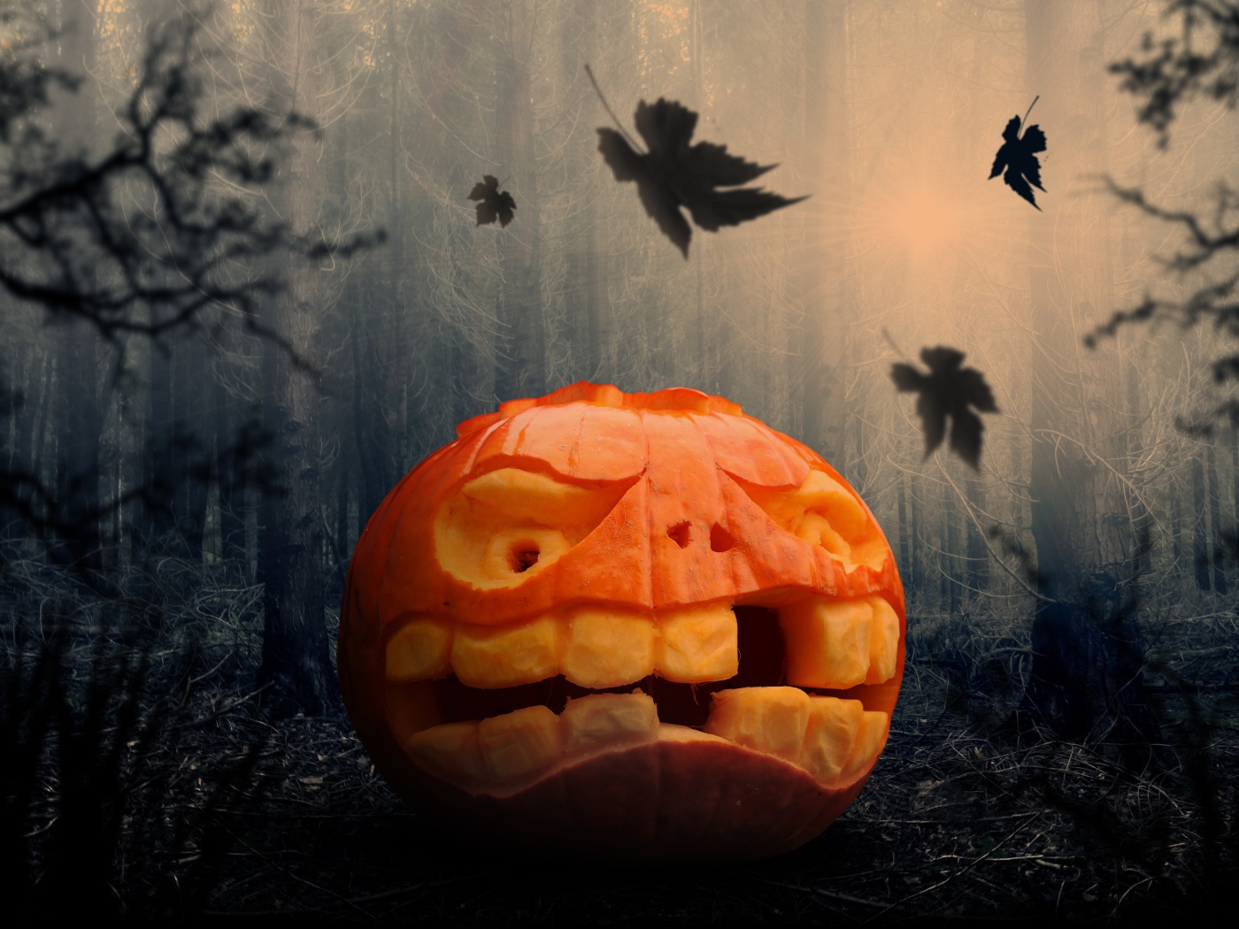Halloween pumpkin grimace